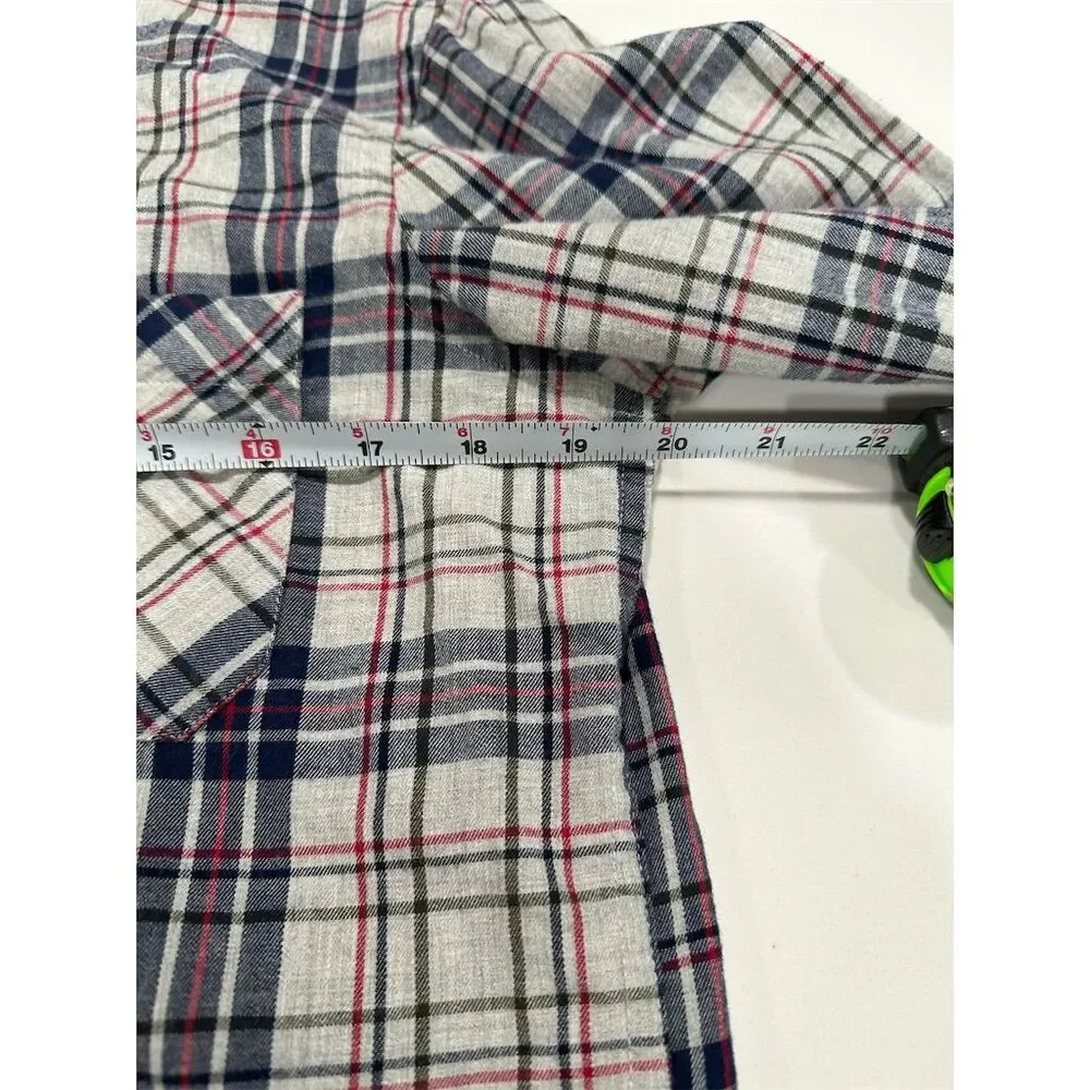 Banana Republic Men's Plaid Button-Up‎ Shirt Multicolor Size S Standard Gray